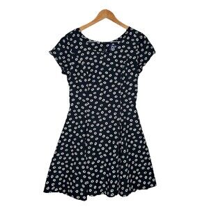 Gap Womens Size 4 Feminine Flirty Floral Daisy Print Fit and Flare Dress
